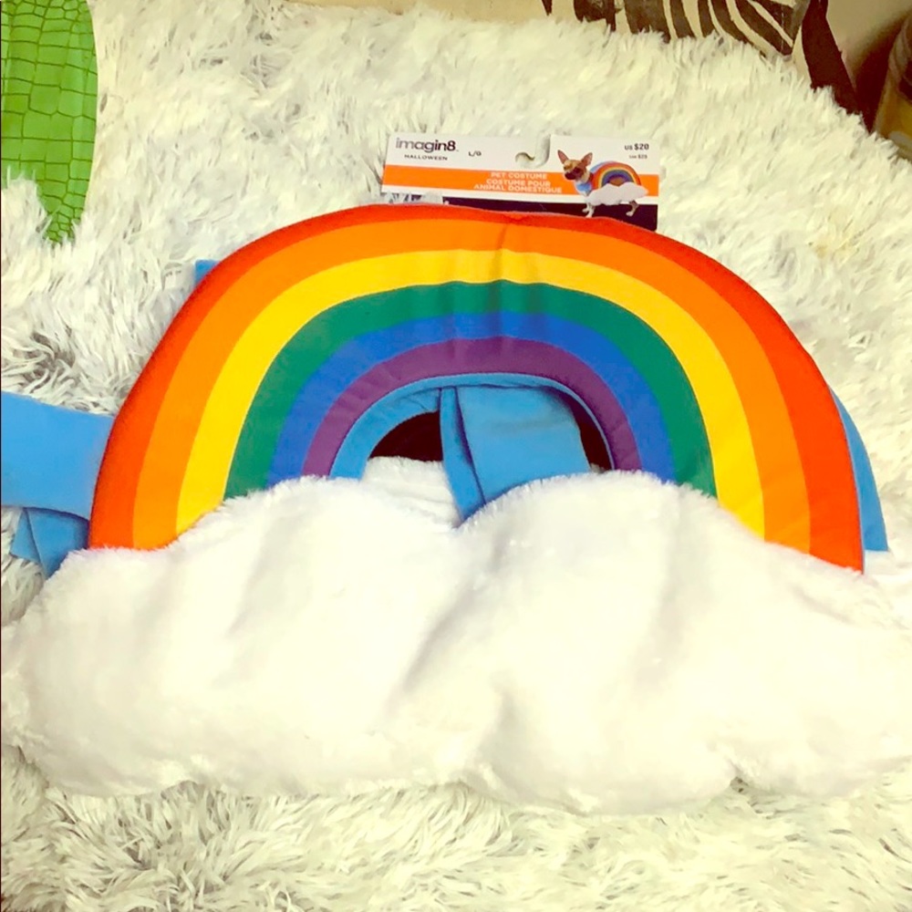 Imagine 8 Rainbow Pet Costume size Large
